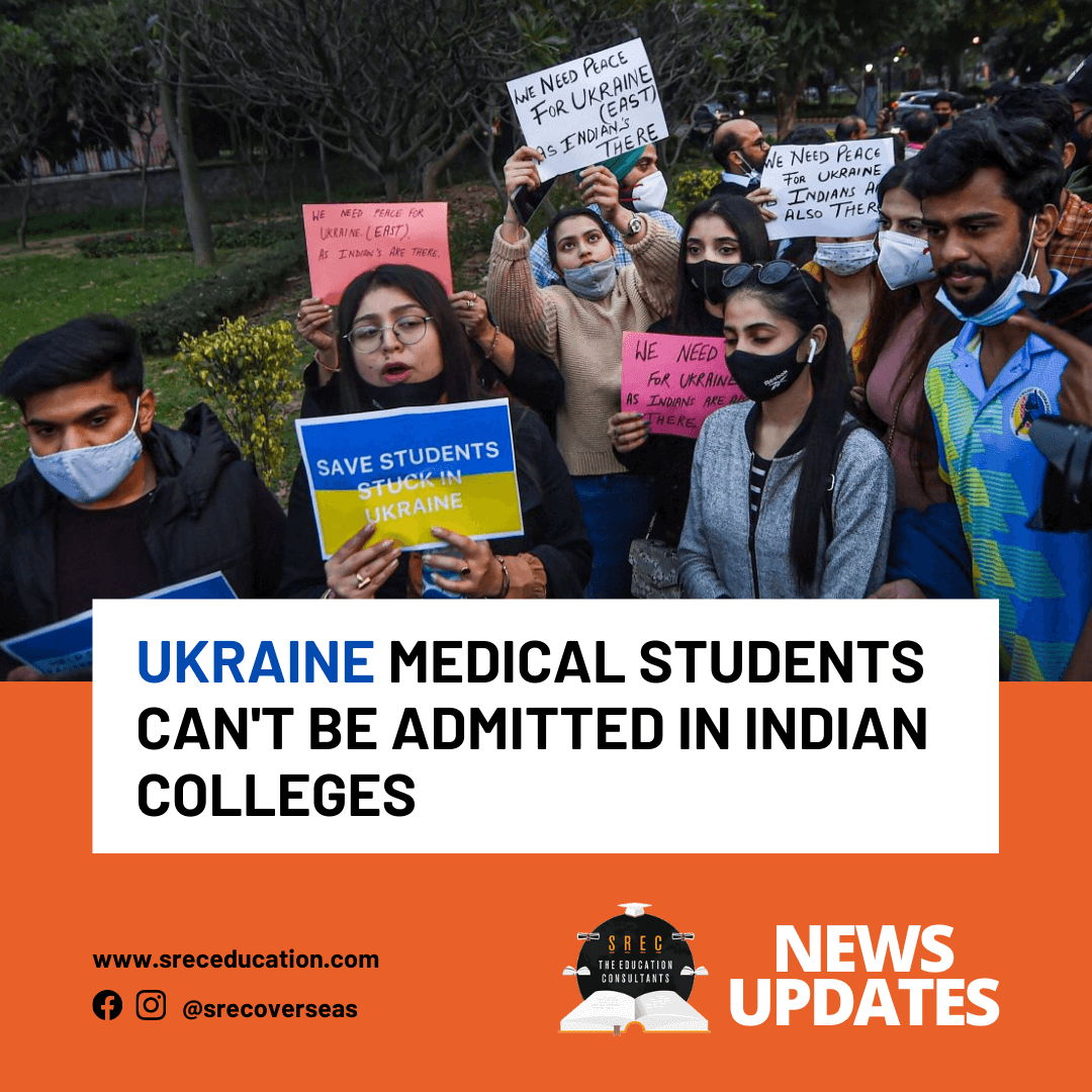 Ukraine Medical Students can't be admitted in indian colleges.